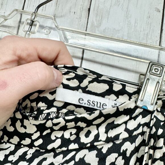 e.ssue Skirt Women Size M Animal Printed Wrap Crossover High Waisted Midi Skirt - Picture 2 of 5